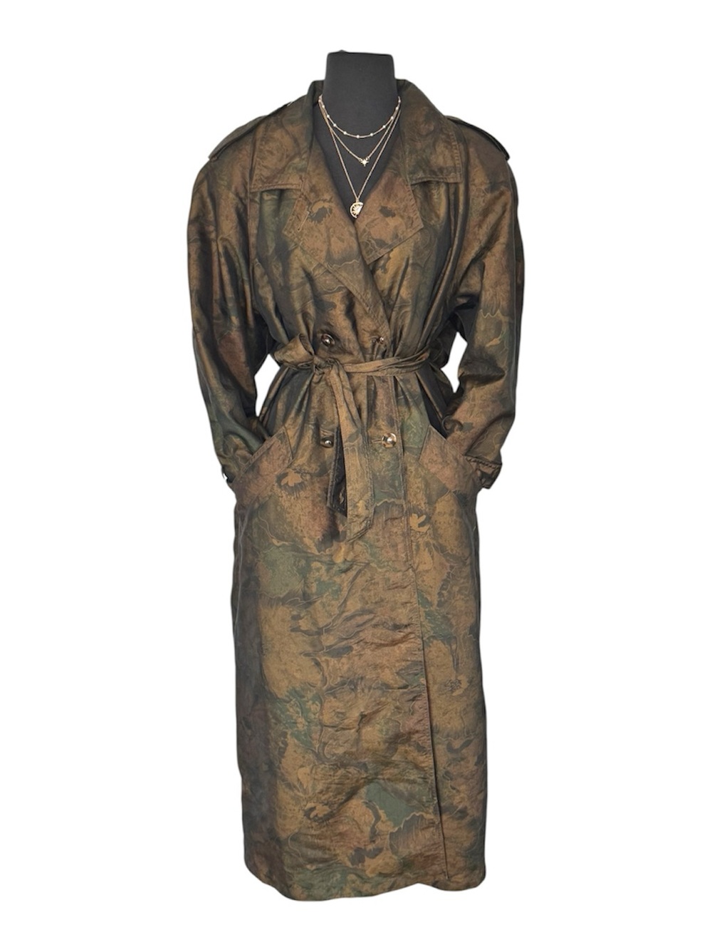 J. Gallery  Double Breasted  Trench Coat Size 7/8